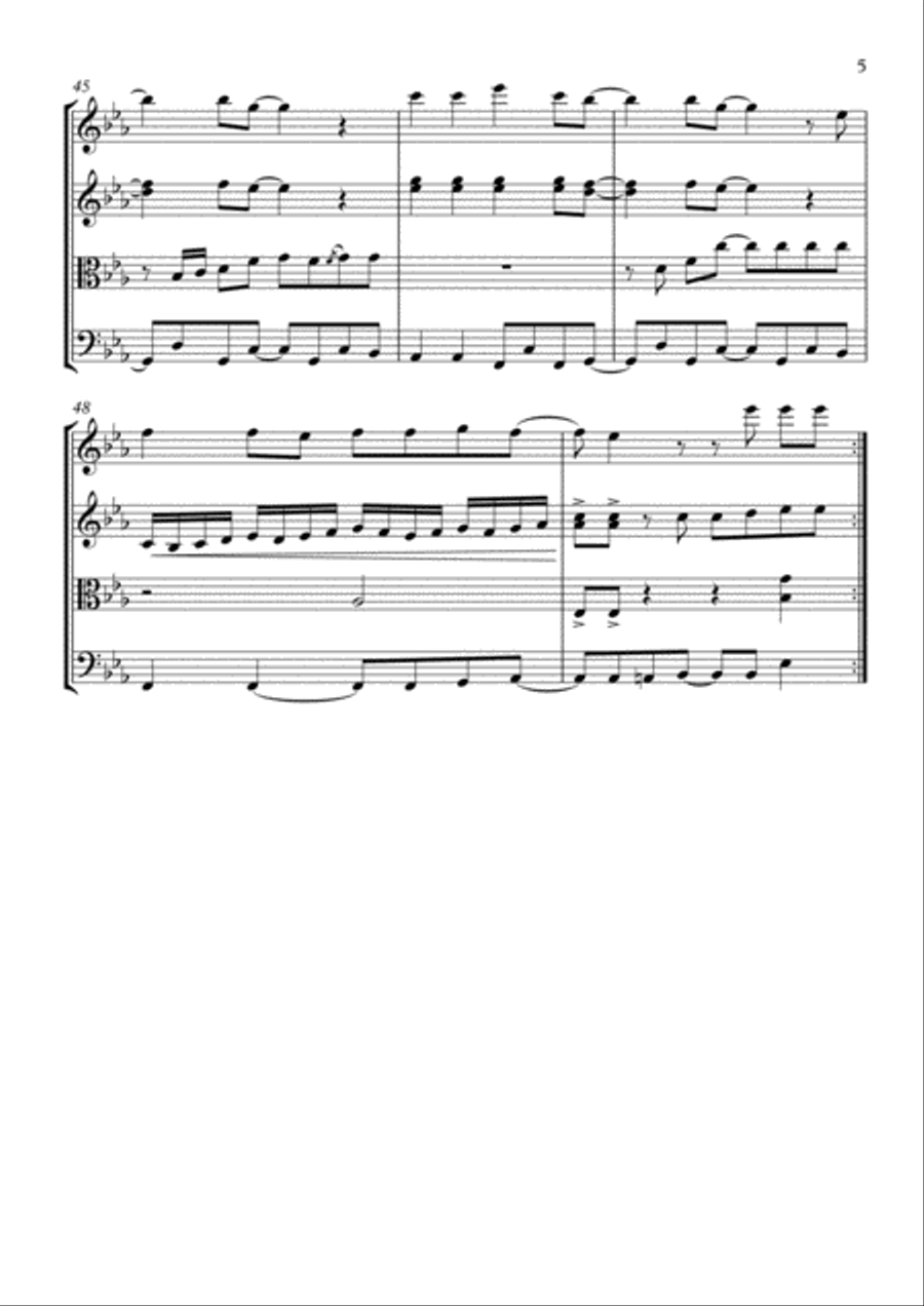 Ain't No Mountain High Enough String Quartet scores gallery preview page 6