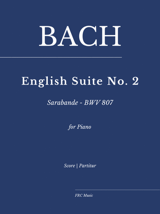 Book cover for JS Bach: English Suite II - Sarabande - BWV 807- As played by Ivo POGORELICH