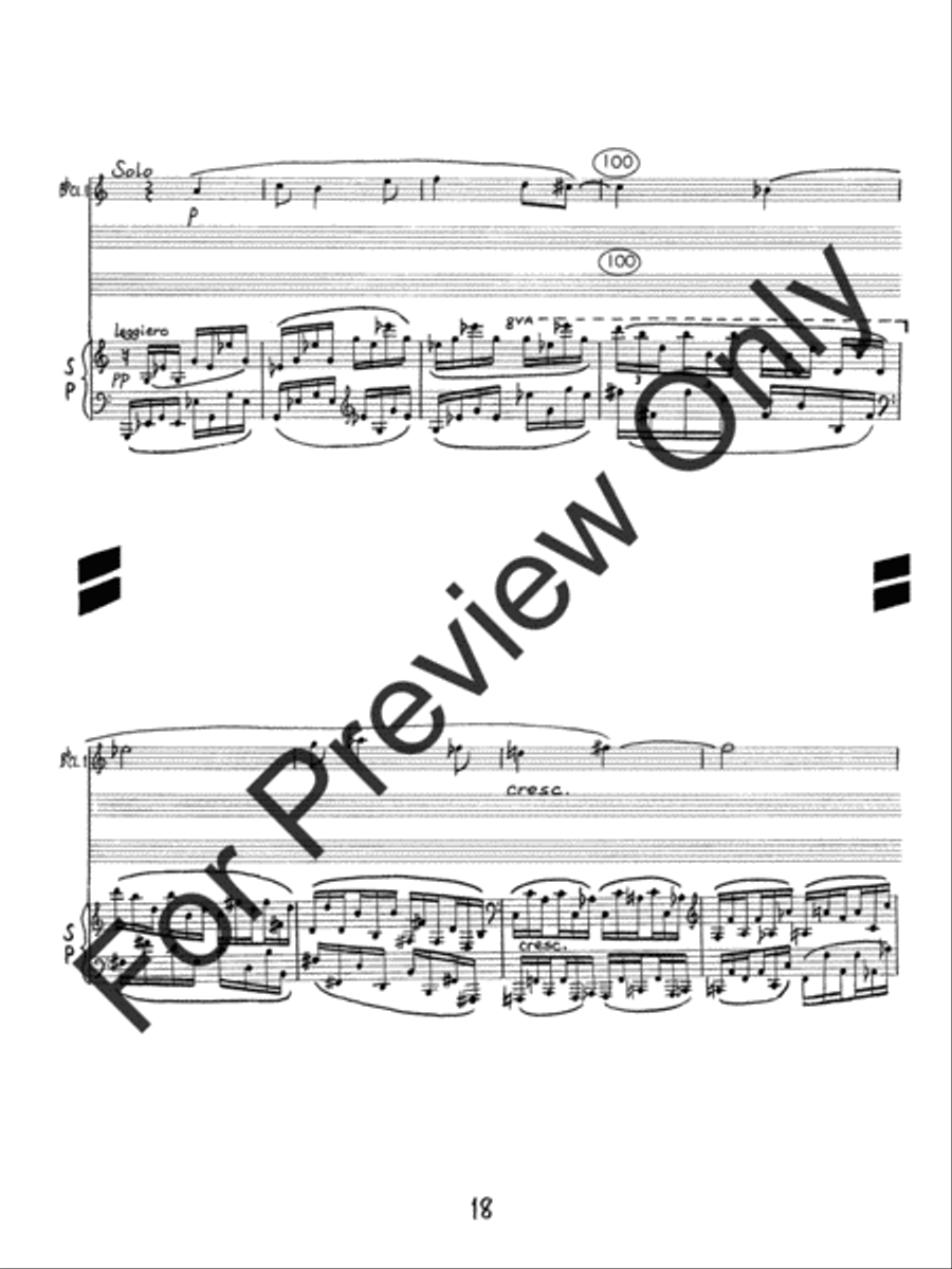 Concerto #2 For Piano and Wind Ensemble (Score) Concert Band scores gallery preview page 21
