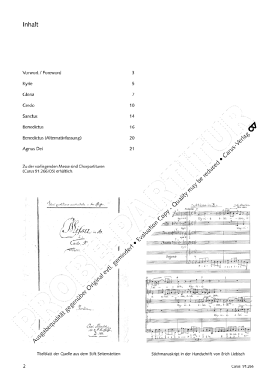 Missa Sancti Jacobi in B Missa Sancti Jacobi in B 4-Part scores gallery preview page 3