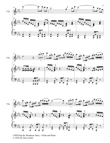 Gary Lanier: 3 WONDERFUL HYMNS (Duets for Violin & Piano) image number null