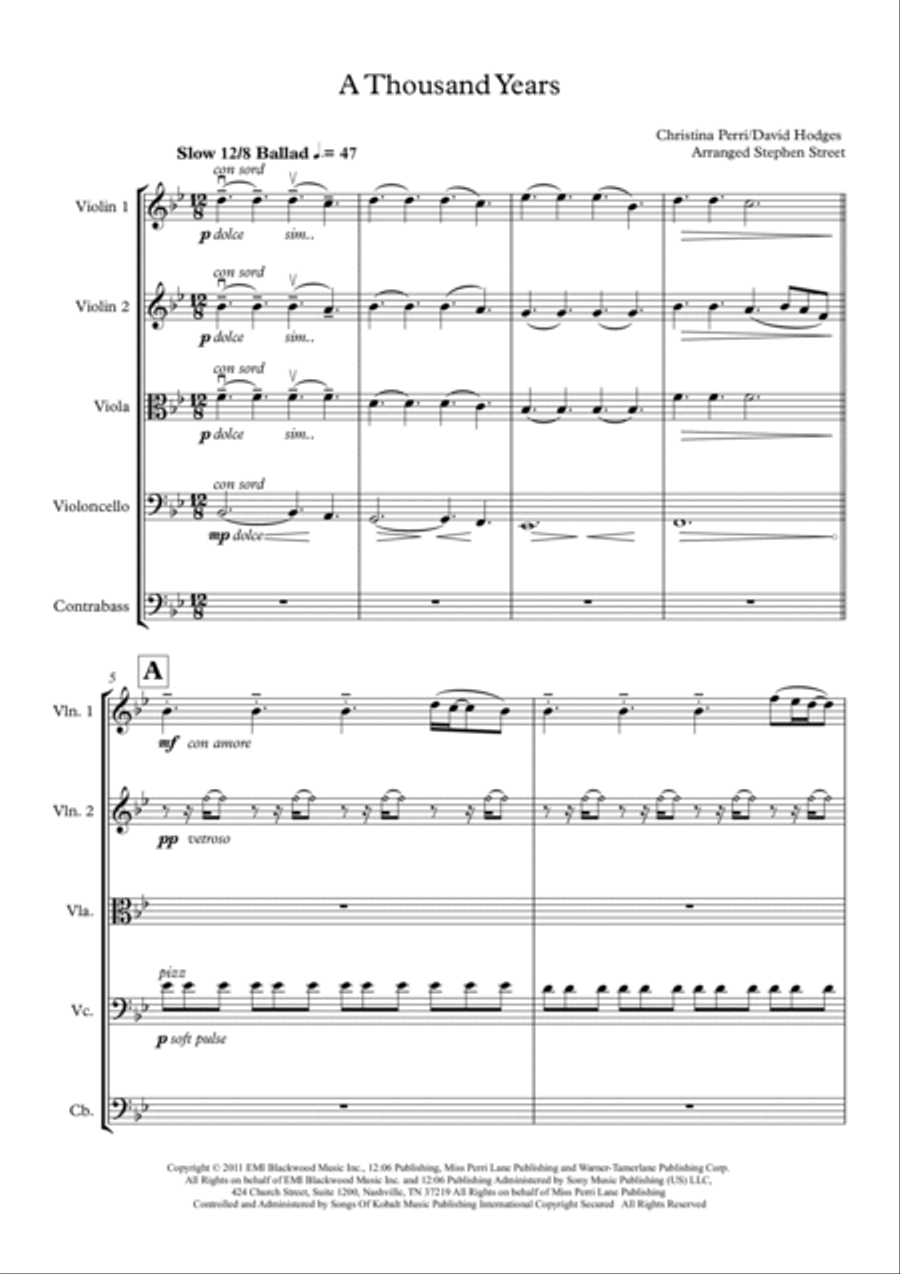 A Thousand Years String Quintet scores gallery preview page 2