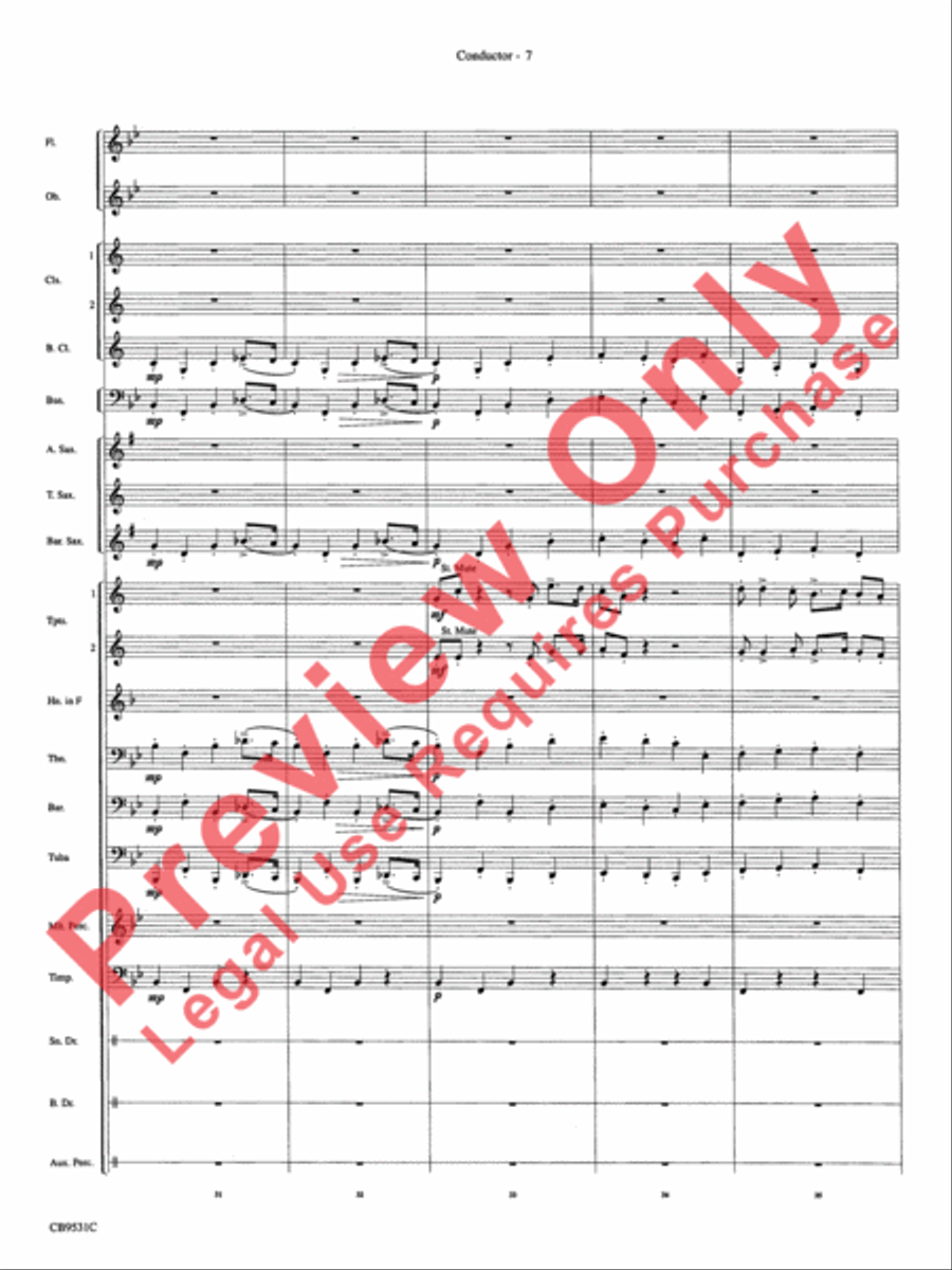 The Great Escape March Concert Band scores gallery preview page 10