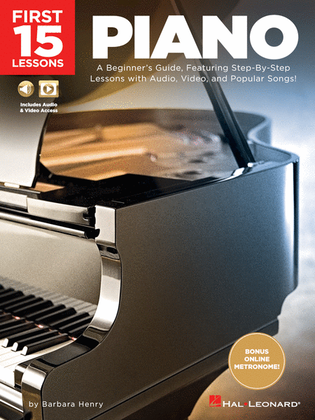 Book cover for First 15 Lessons – Piano