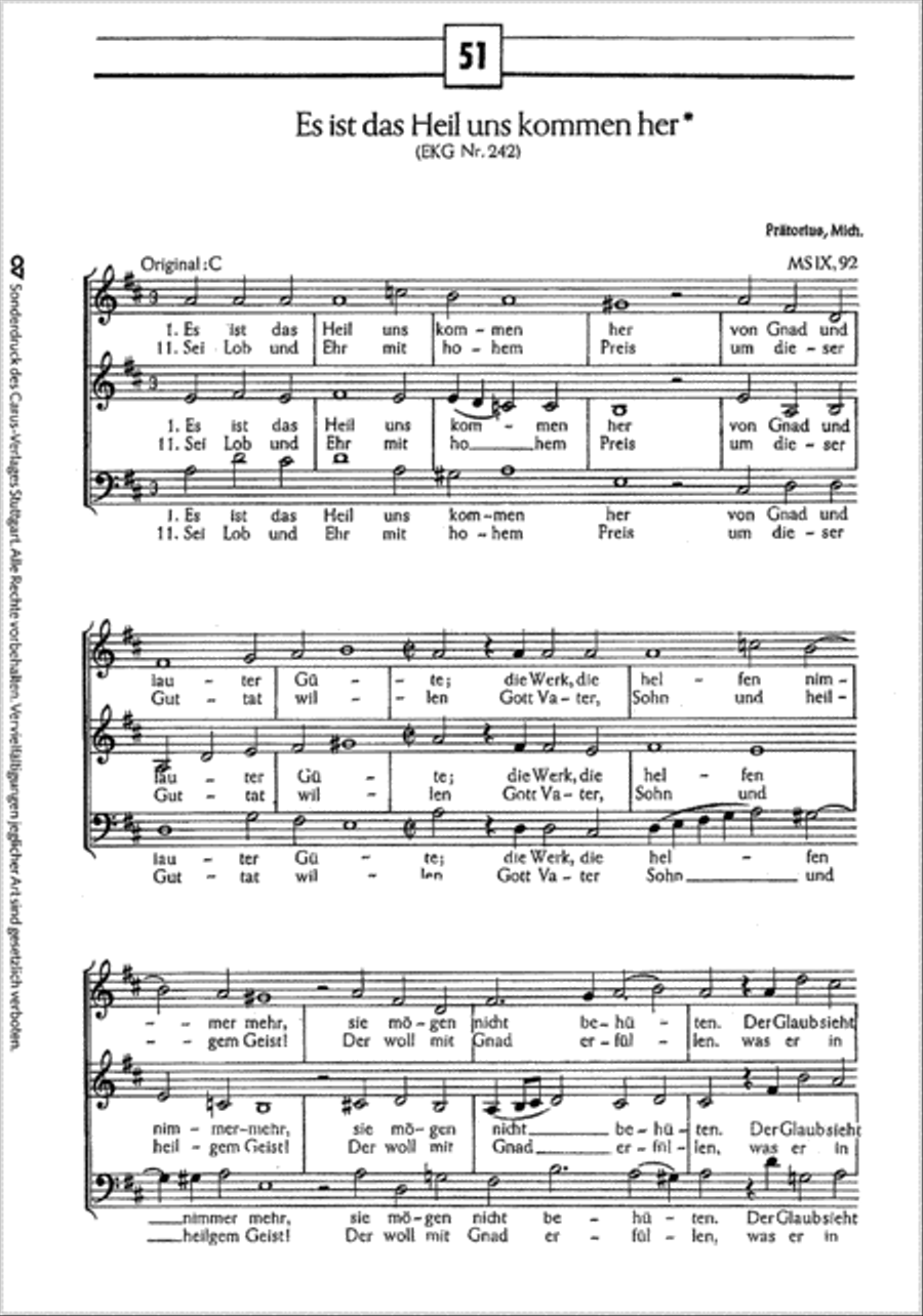 Es ist das Heil uns kommen her 3-Part scores gallery preview page 1
