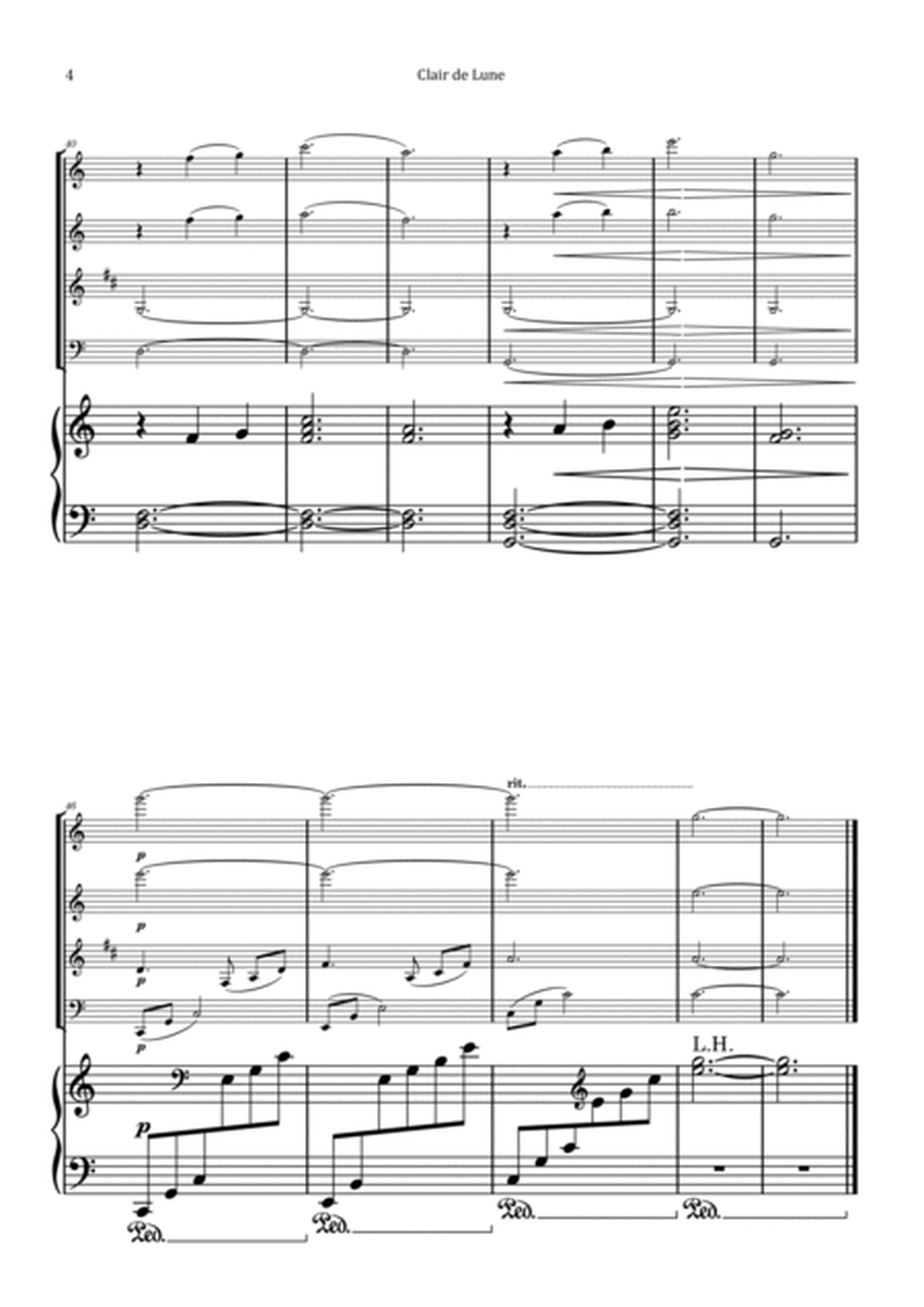 Clair de Lune by Debussy - Woodwind Quartet with Piano image number null