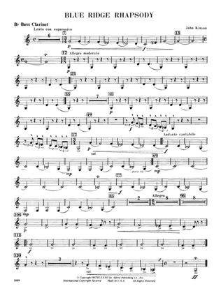 Blue Ridge Rhapsody: B-flat Bass Clarinet