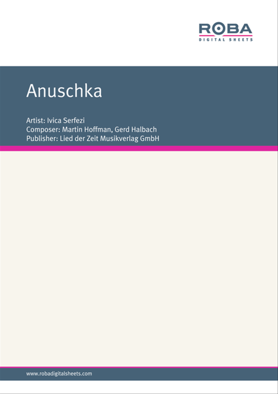 Anuschka Piano, Vocal, Guitar scores gallery preview page 1