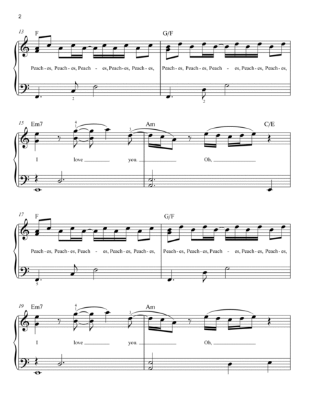 Peaches (from The Super Mario Bros. Movie) - Easy Piano - Digital Sheet  Music