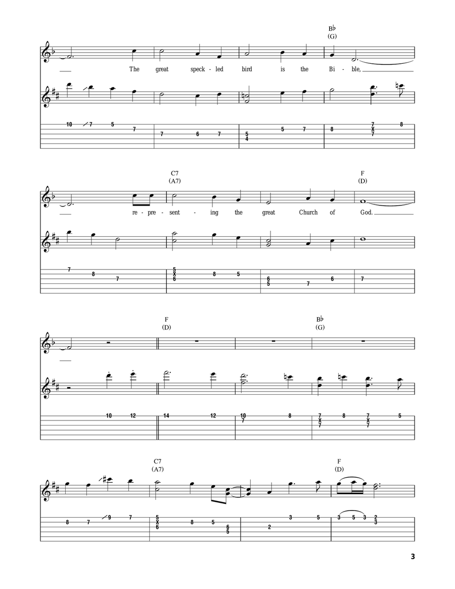 Great Speckled Bird Great Speckled Bird Acoustic Guitar scores gallery preview page 3
