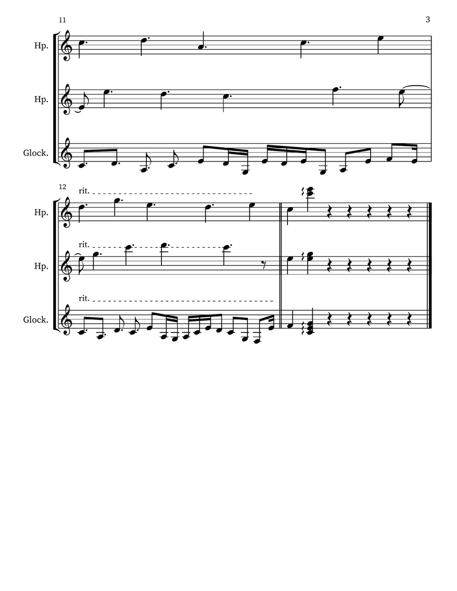 Z 240 for Harps & Glockenspiel Glockenspiel scores gallery preview page 3