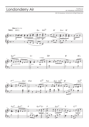 Londonderry Air (Danny Boy) [Piano solo / intermediate]