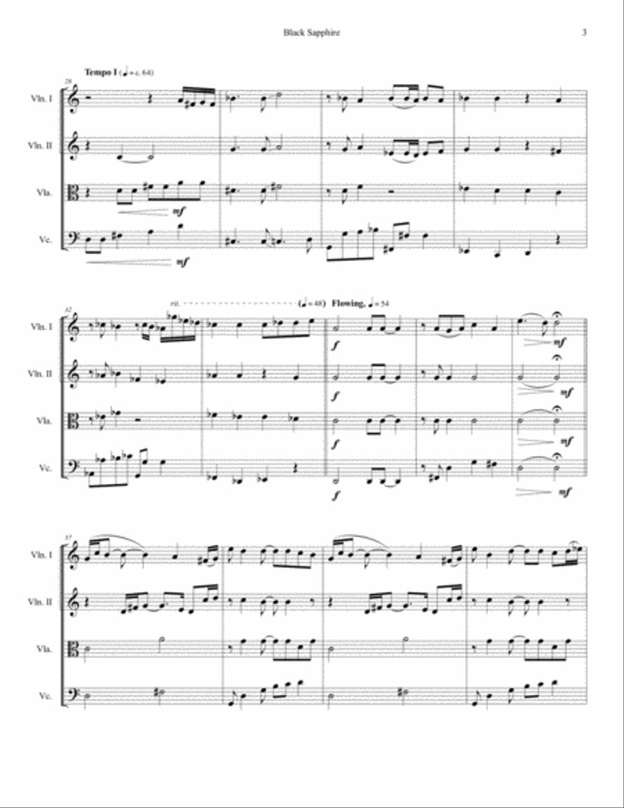 Black Sapphire String Quartet scores gallery preview page 3