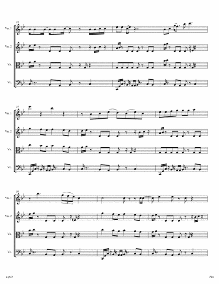 Fire String Quartet scores gallery preview page 5