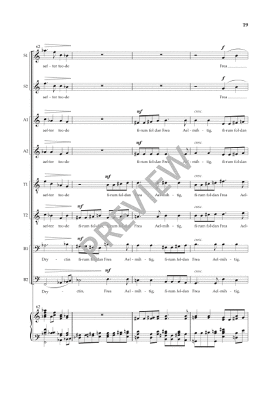 Caedmon's Hymn SSAATTBB scores gallery preview page 20