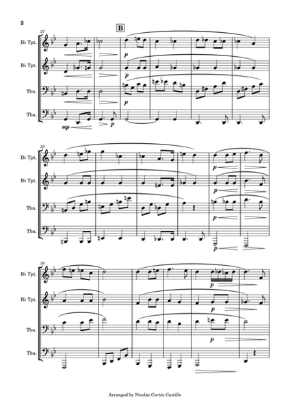 Richard Wagner - Bridal Chorus (Wedding March) for Brass Quartet image number null