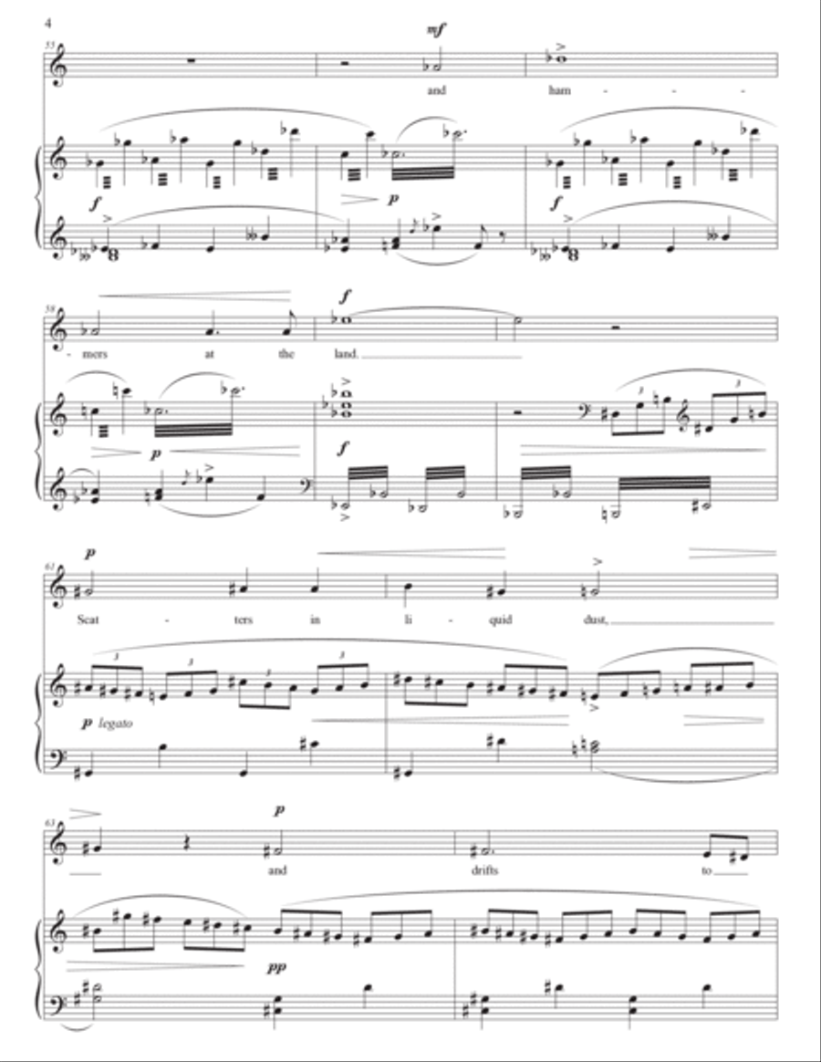 SMYTH: Before the squall (transposed to A minor) Voice scores gallery preview page 5
