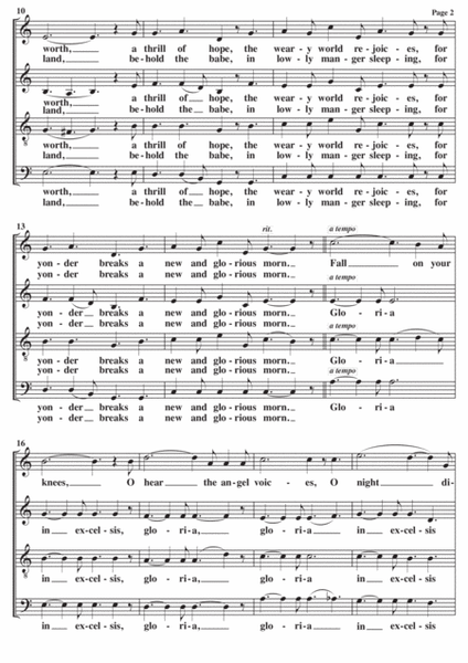 O Holy Night A Cappella SATB image number null