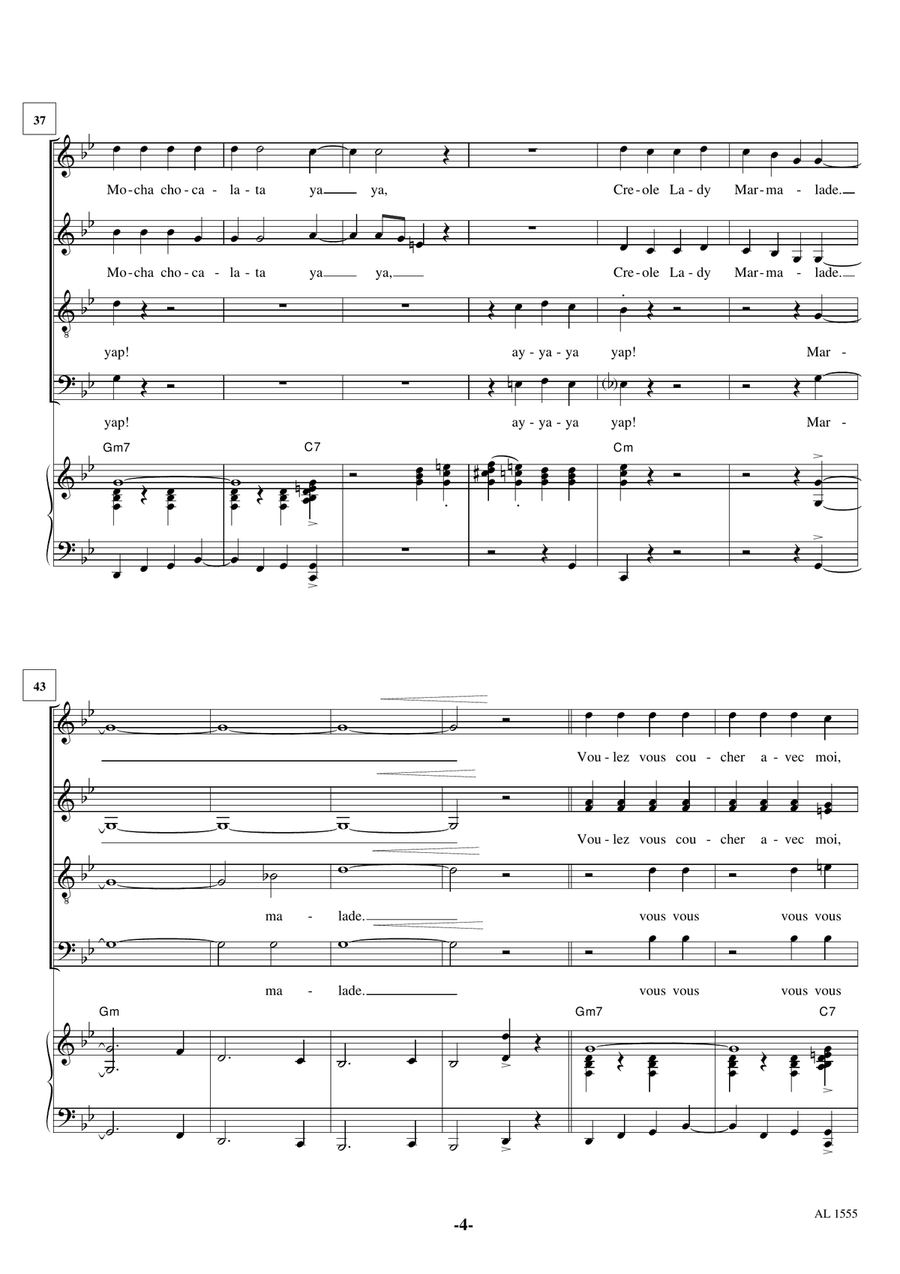 Voulez Vous Coucher Avec Moi Ce Soir 4-Part scores gallery preview page 4