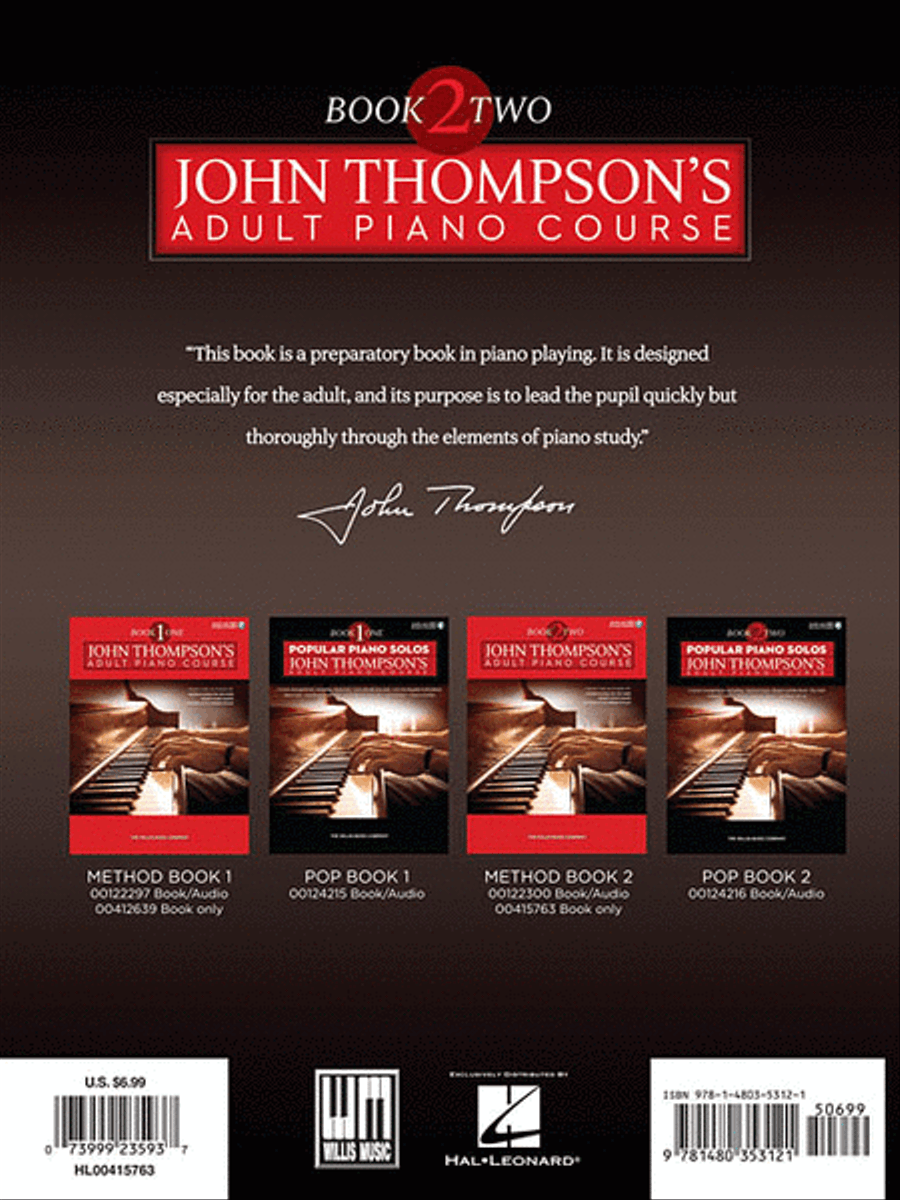 John Thompson's Adult Piano Course – Book 2 Piano Method scores gallery preview page 2