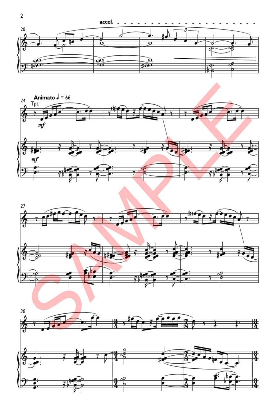 Modal Reeds. Tpt & Pf Trumpet scores gallery preview page 3