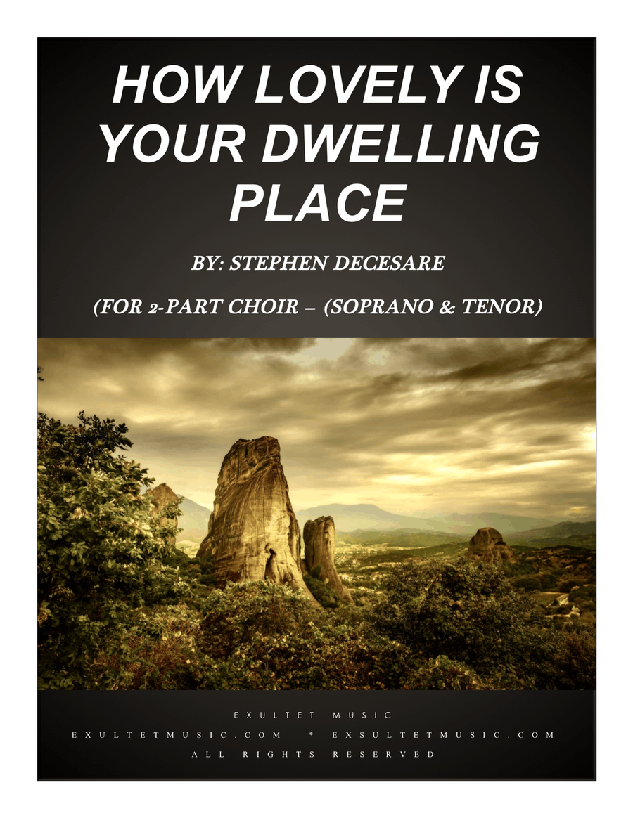 How Lovely Is Your Dwelling Place (for 2-part choir - (Soprano and Tenor) 2-Part scores gallery preview page 1