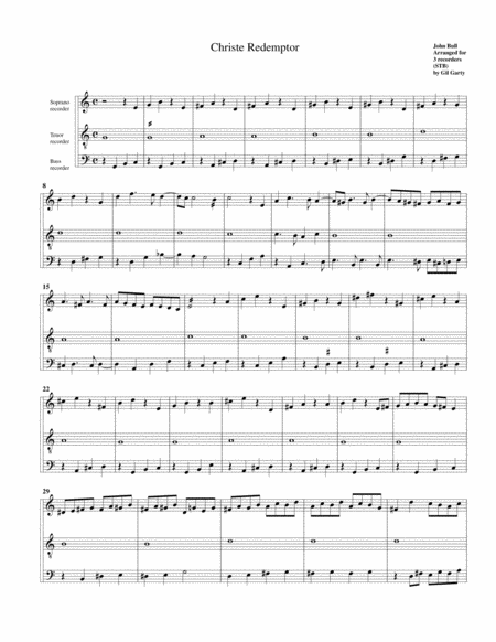 Christe Redemptor (arrangement for 3 recorders)