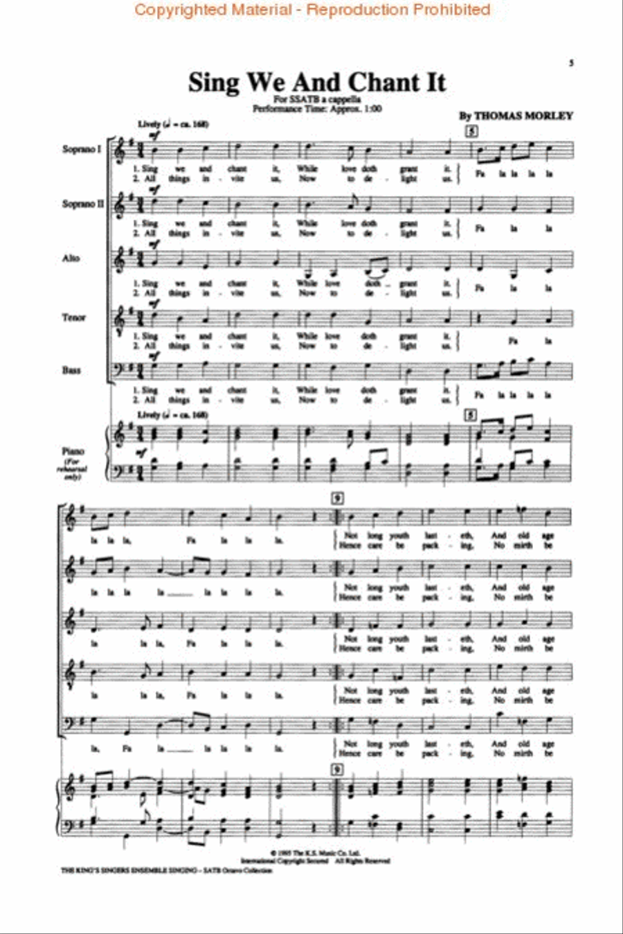 Ensemble Singing Collection 4-Part scores gallery preview page 2