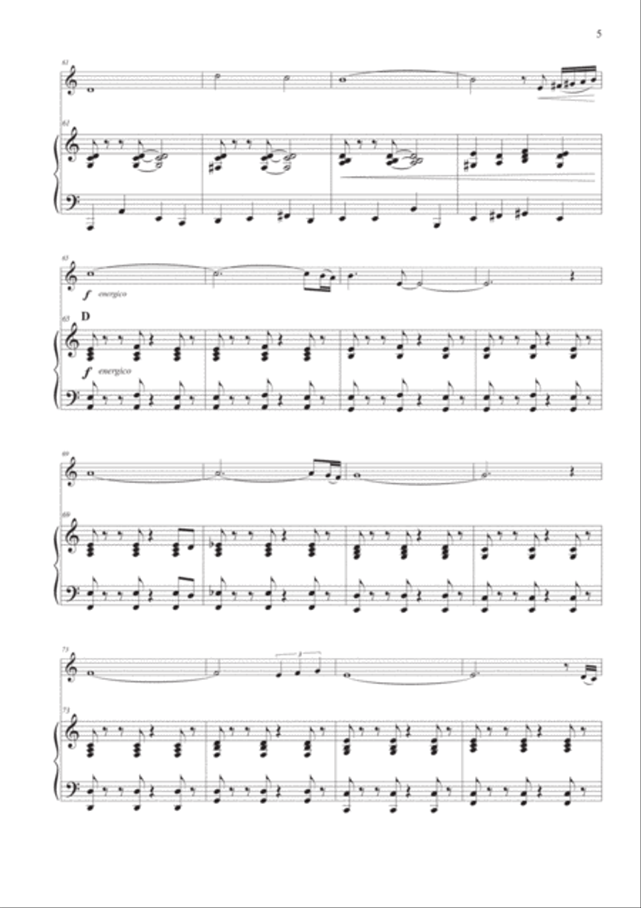Tango Pour Claude Violin Solo scores gallery preview page 5