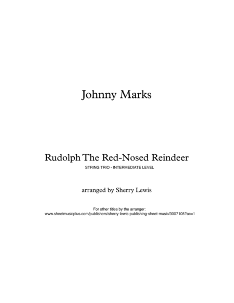 Rudolph The Red-nosed Reindeer String Trio scores gallery preview page 2