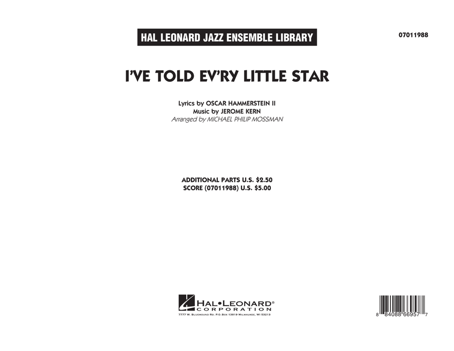 I've Told Ev'ry Little Star - Conductor Score (Full Score) Jazz Ensemble scores gallery preview page 1