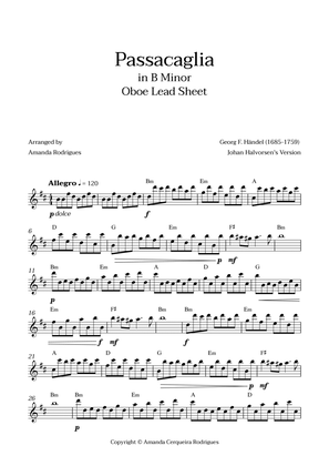 Passacaglia - Easy Oboe Lead Sheet in Dm Minor (Johan Halvorsen's Version)