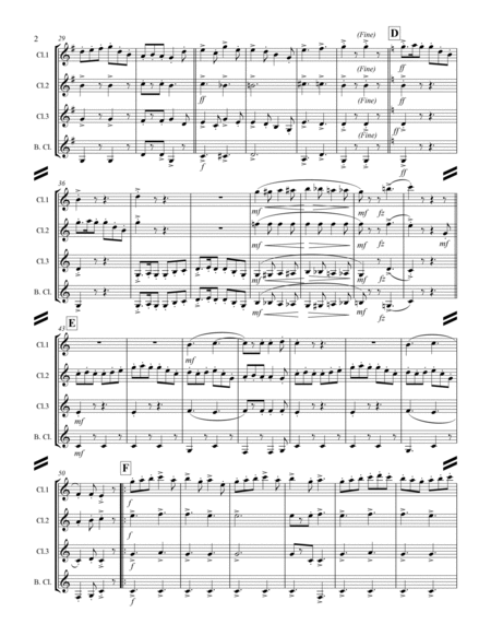 March - Garry Owen (for Clarinet Quartet) image number null