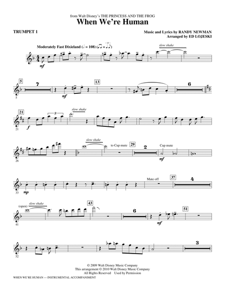 When We're Human (from The Princess And The Frog) - Bb Trumpet 1