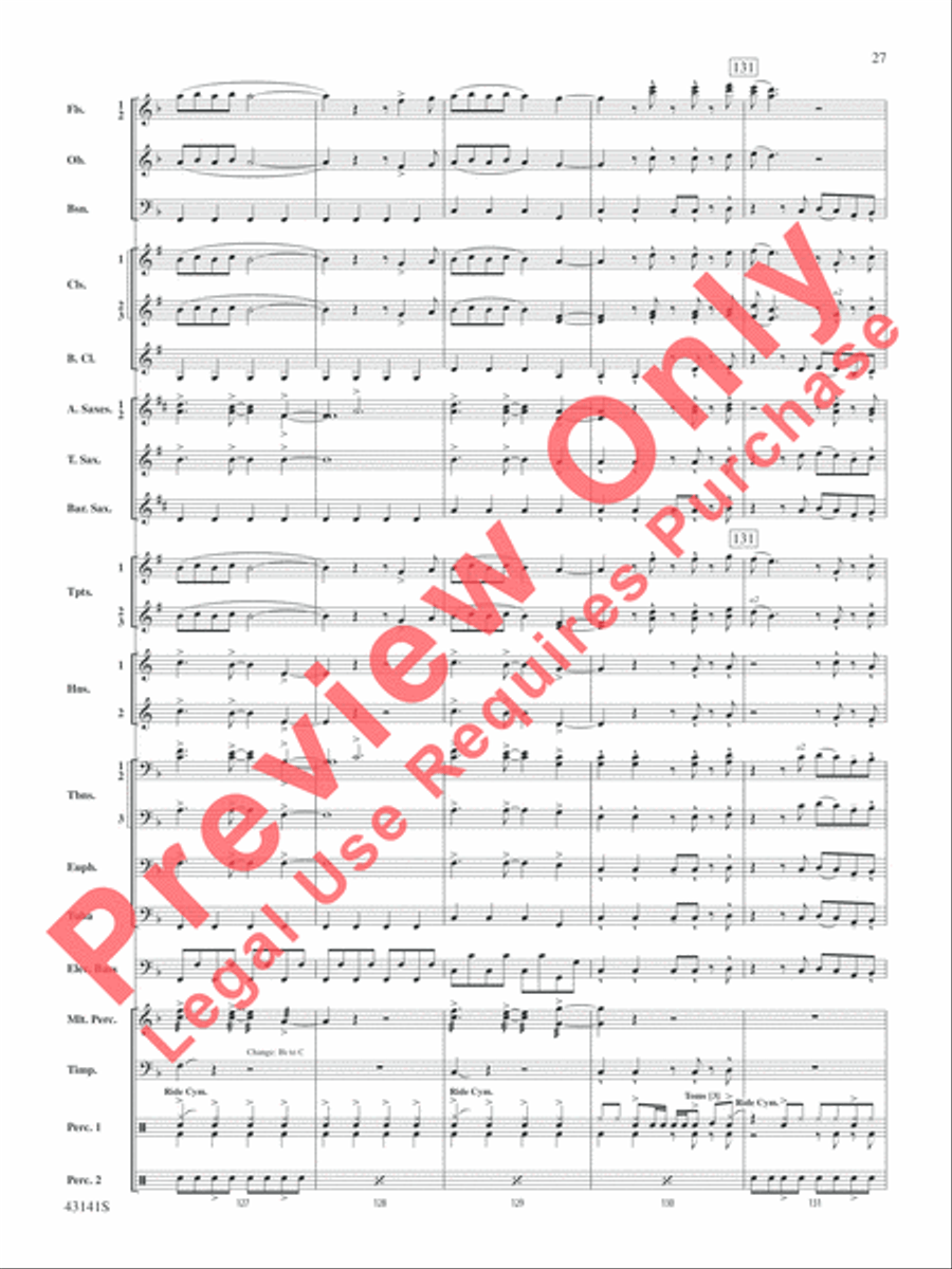 Bruno Mars Greatest Hits Concert Band scores gallery preview page 28