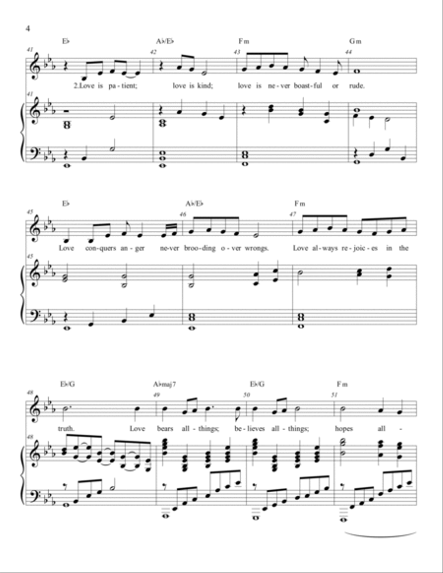 Sacrament of Love Eb Sacrament of Love Eb Piano, Vocal, Guitar scores gallery preview page 4
