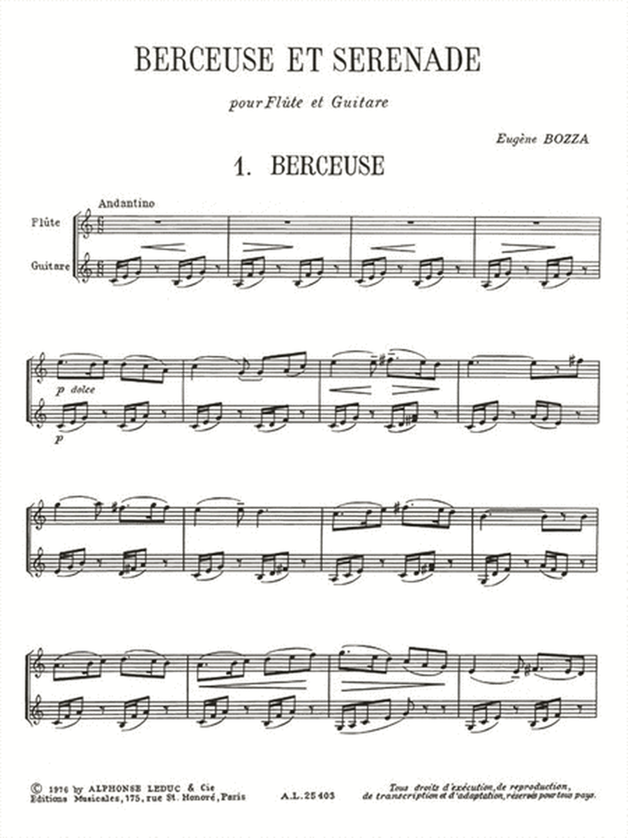 Berceuse Et Serenade (flute & Guitar)