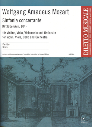 Book cover for Sinfonia concertante KV 320e (Anh. 104)