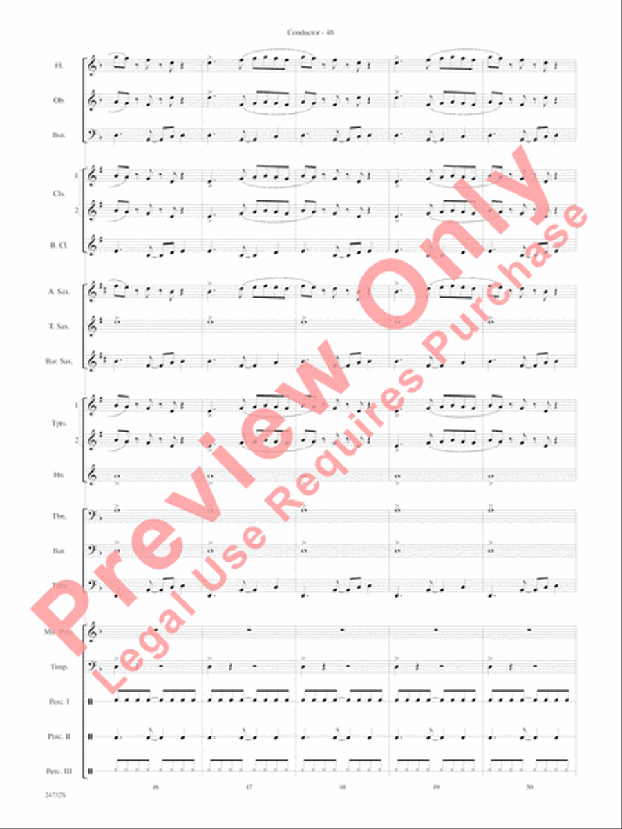 Charlie and the Chocolate Factory, Suite from Concert Band scores gallery preview page 51