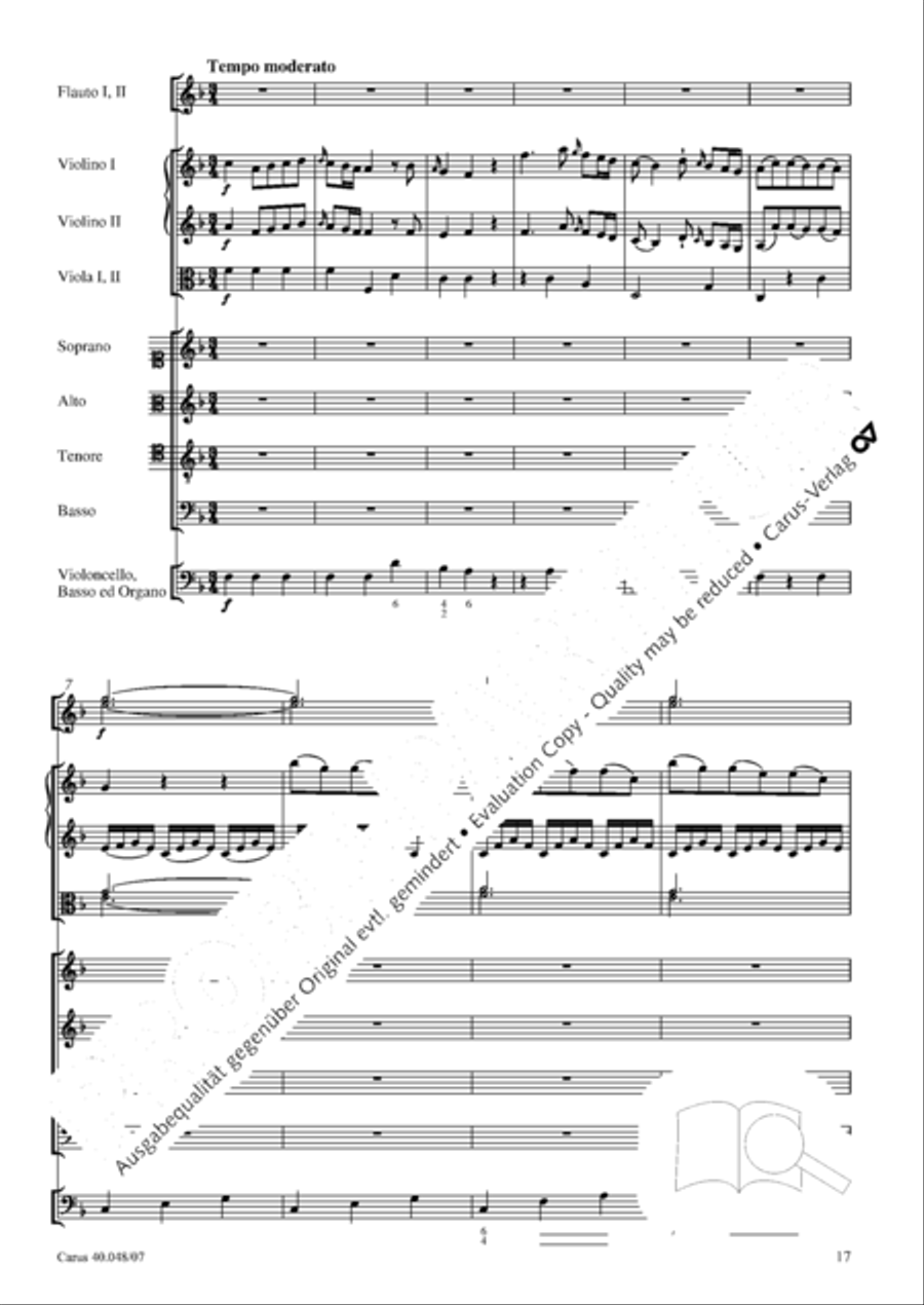 Regina coeli in B-Flat Major, K. 127 4-Part scores gallery preview page 18