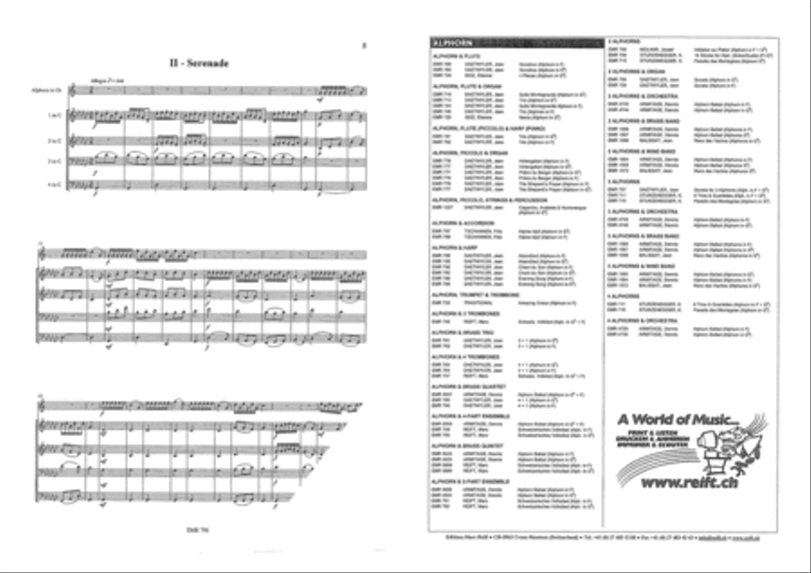 Villanelle & Serenade Brass Quartet scores gallery preview page 3