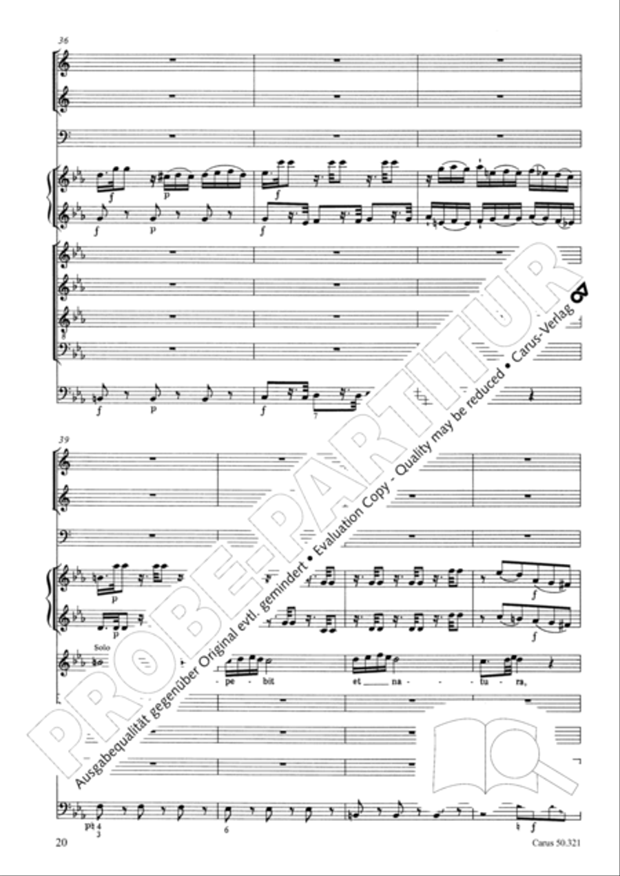 Requiem in C minor 4-Part scores gallery preview page 26