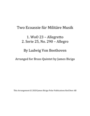 Two Ecoaisse für Militärs Musik (Brass Quintet)