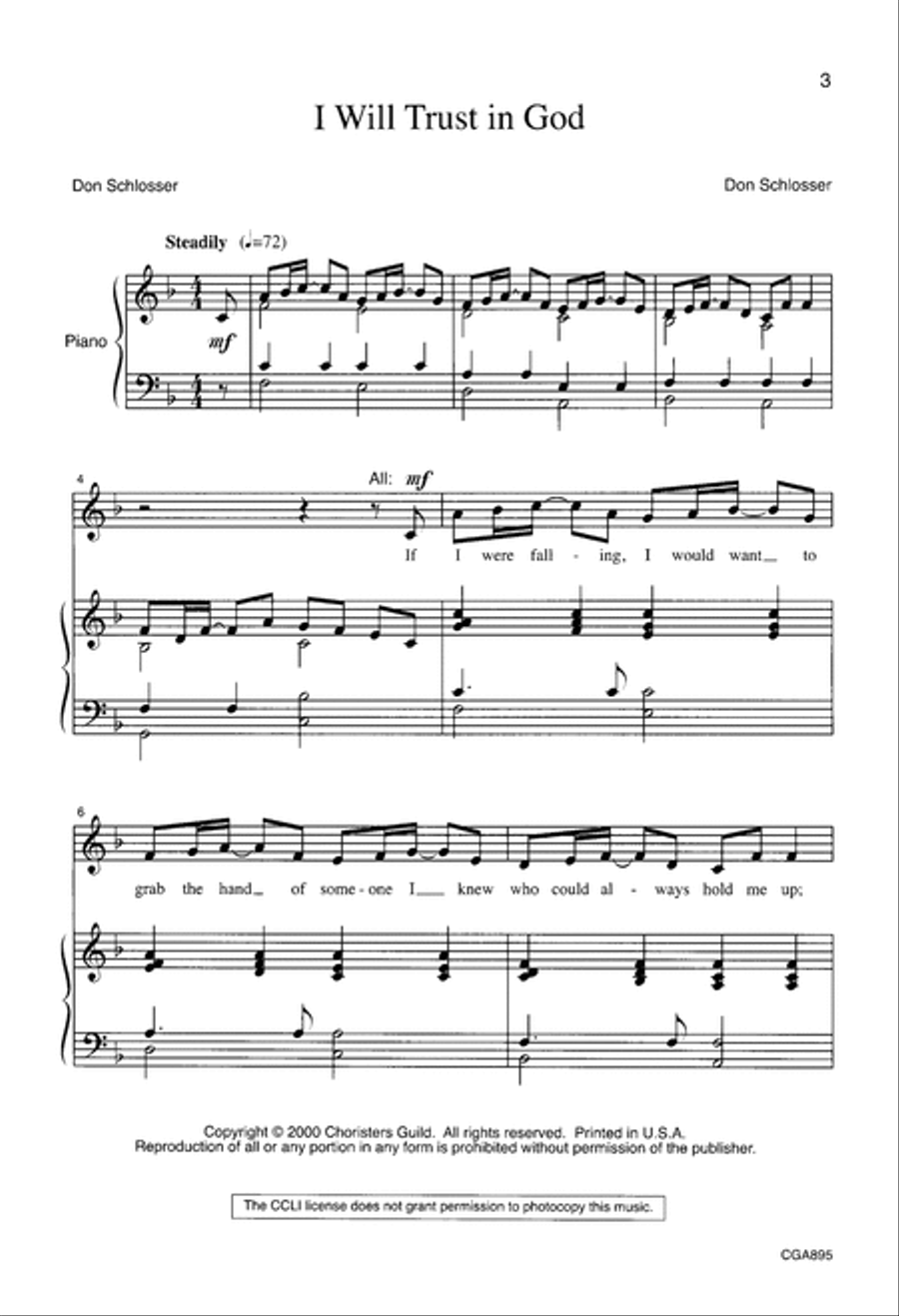 I Will Trust in God I Will Trust in God Choir scores gallery preview page 3