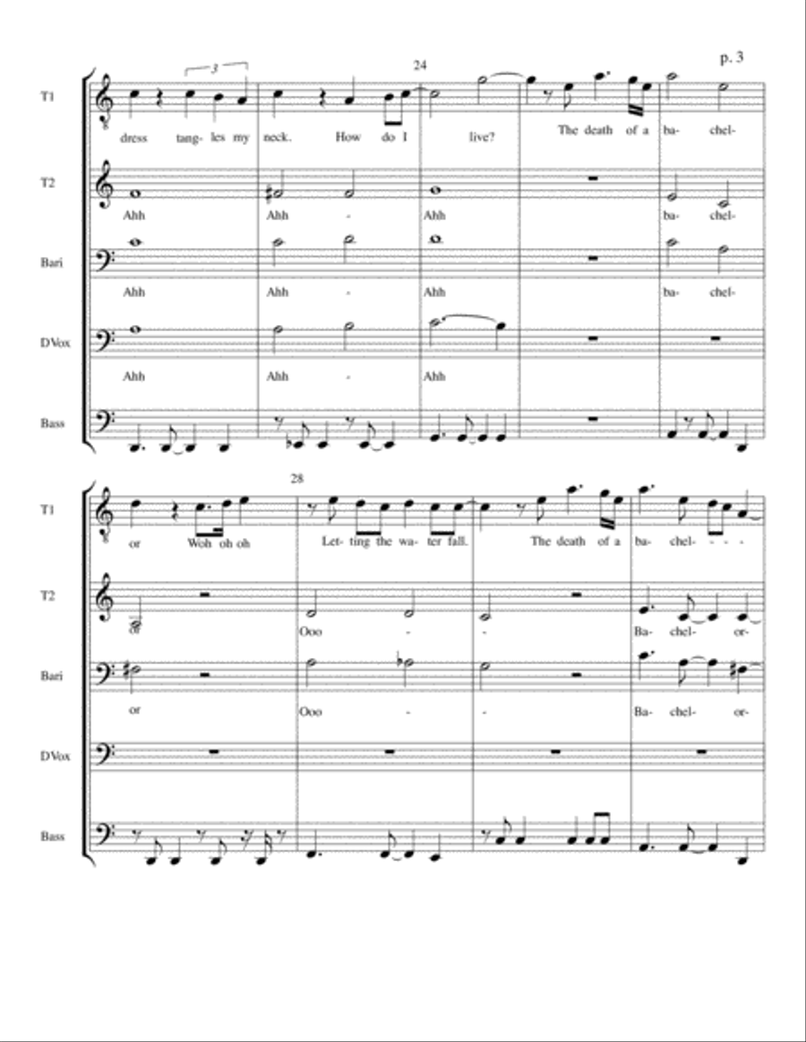 Death Of A Bachelor 4-Part scores gallery preview page 3