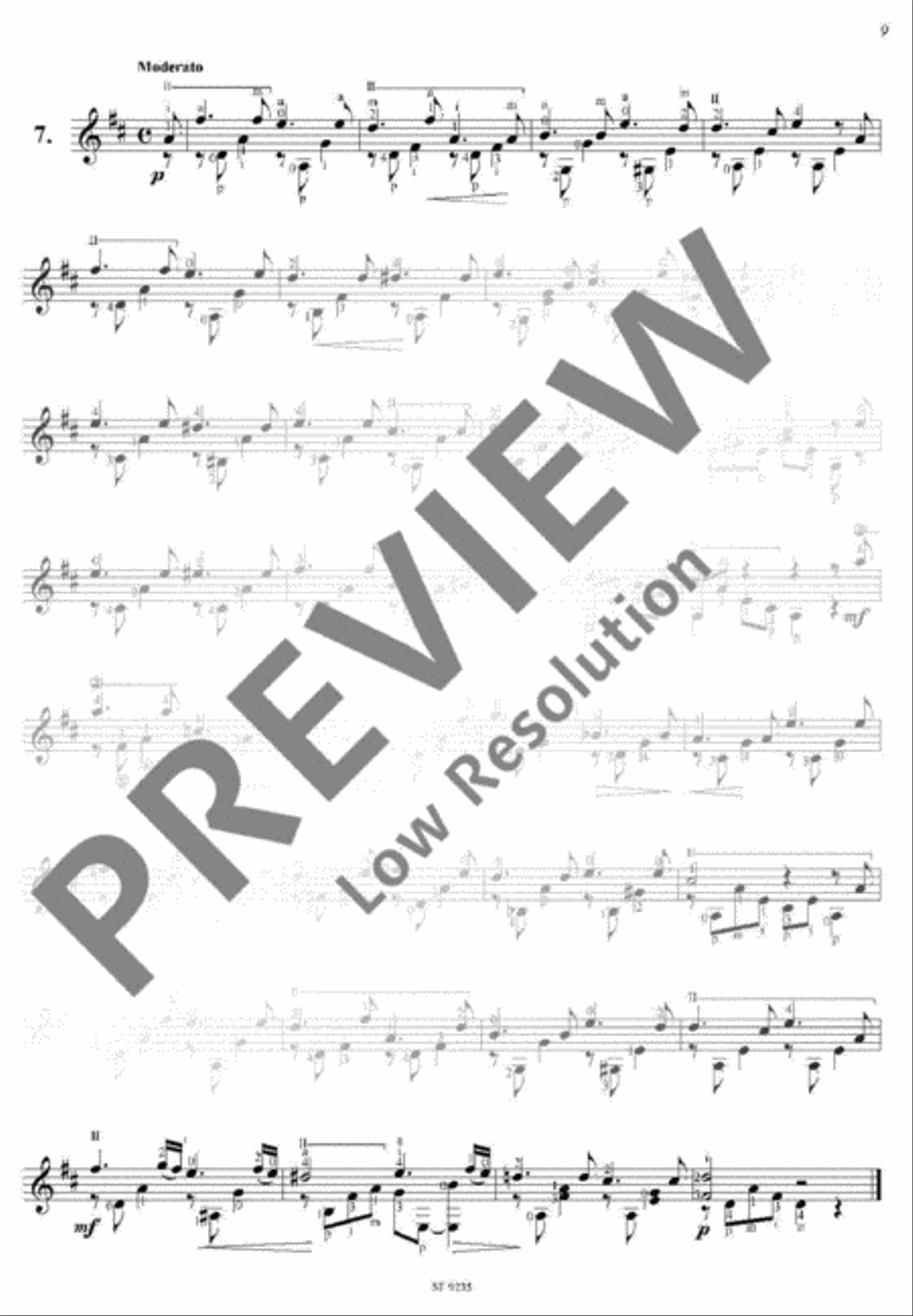 24 Selected Studies Classical Guitar scores gallery preview page 10
