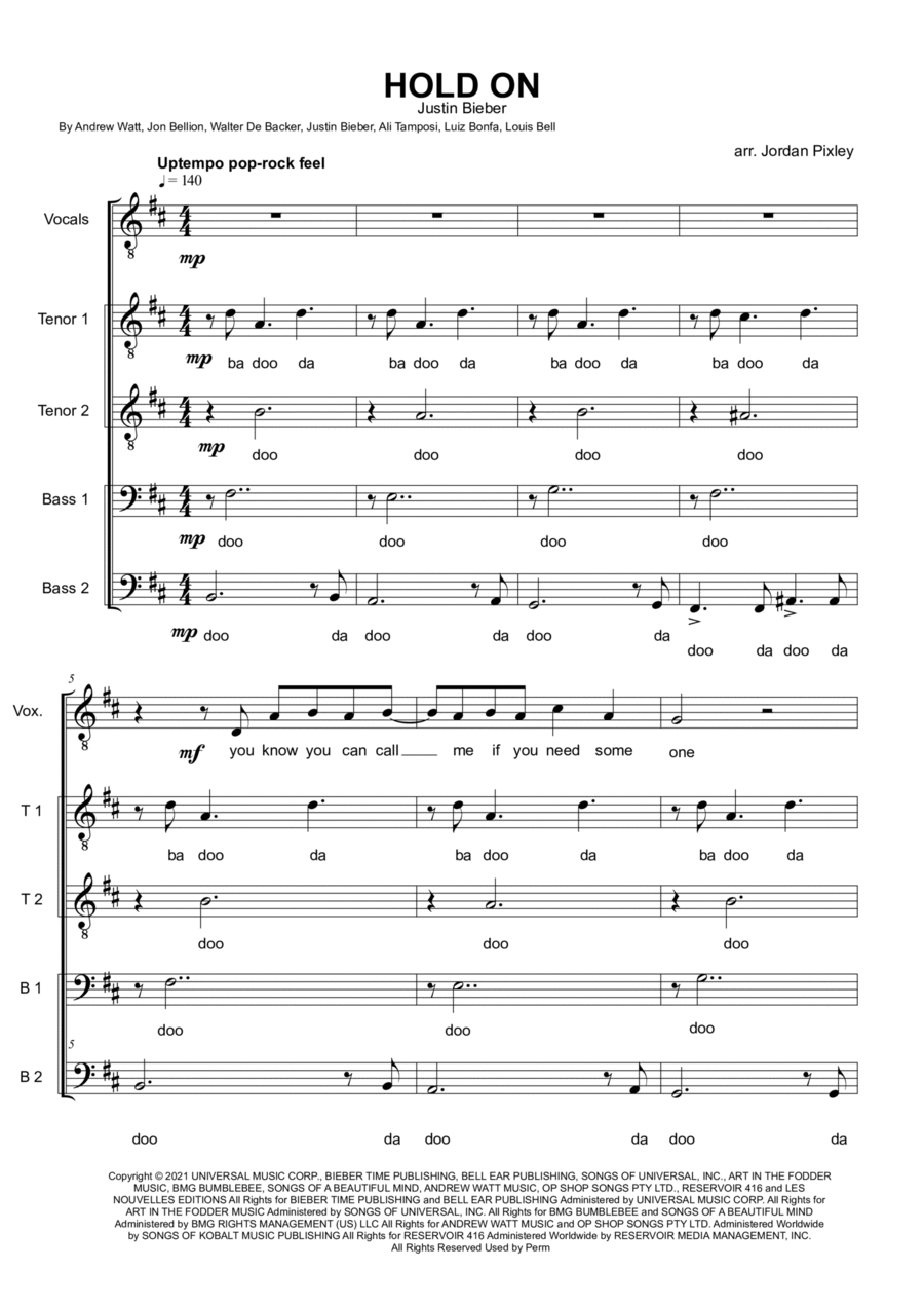 Hold On TTBB scores gallery preview page 1