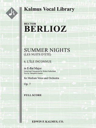 Summer Nights, Op. 7 (Les nuits d'ete) -- 6. L'isle Inconnue (transposed in Eb)