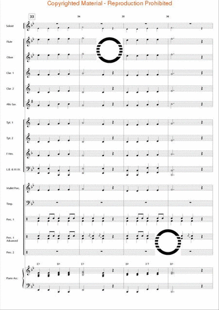 Concerto for Triangle and Band Concert Band scores gallery preview page 10