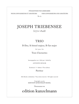 Book cover for Trio for 3 clarinets